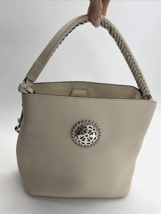 Brighton Handbags - BRIGHTON Purse Ferrara Collection Noelle Cream Handbag Shoulder Pebbled Leather